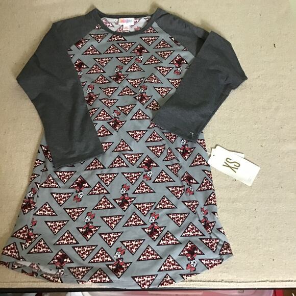 LulaRoe Women Disney Gray Mini Mouse  3/4 Raglan Sleeve Tee Shirt  Size XS NWT - Picture 2 of 10